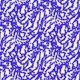 Abstract coral reef monochrome blue on white