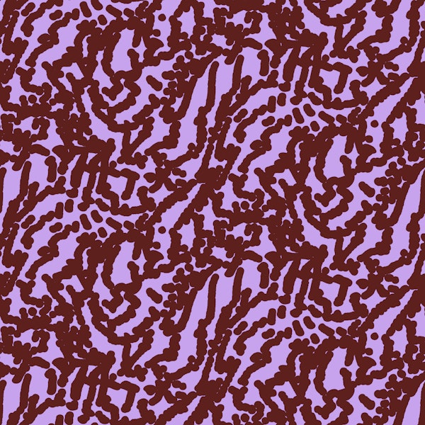 abstract coral reef monochrome red cherry