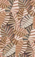 Foliage Pattern in Chocolate Hues papel pintado