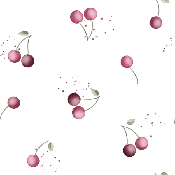 Cherry Bliss In White