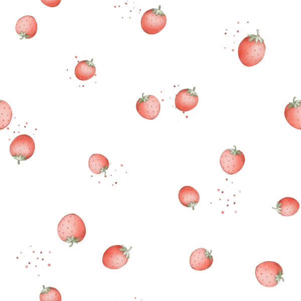 Strawberry Delight In White