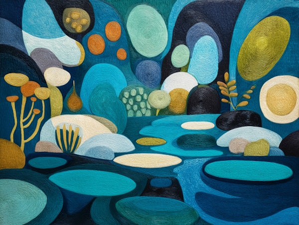 Serene Abstract Garden