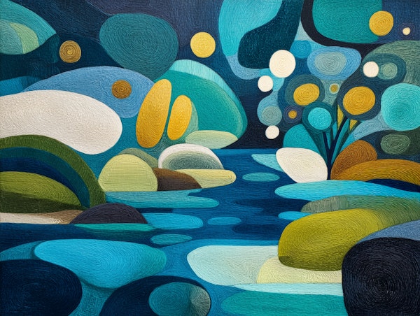 Serene Abstract Lake