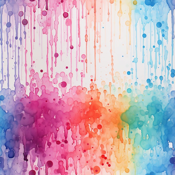 Drip Rainbow Splashes Drip Art