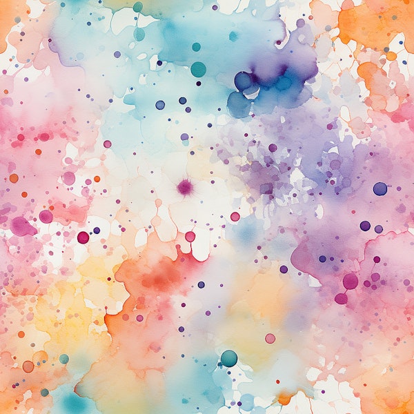 Pastel Watercolour Splashes Drip Art