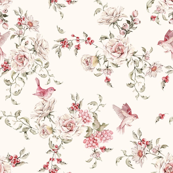 Delicate Birds in Bloom big