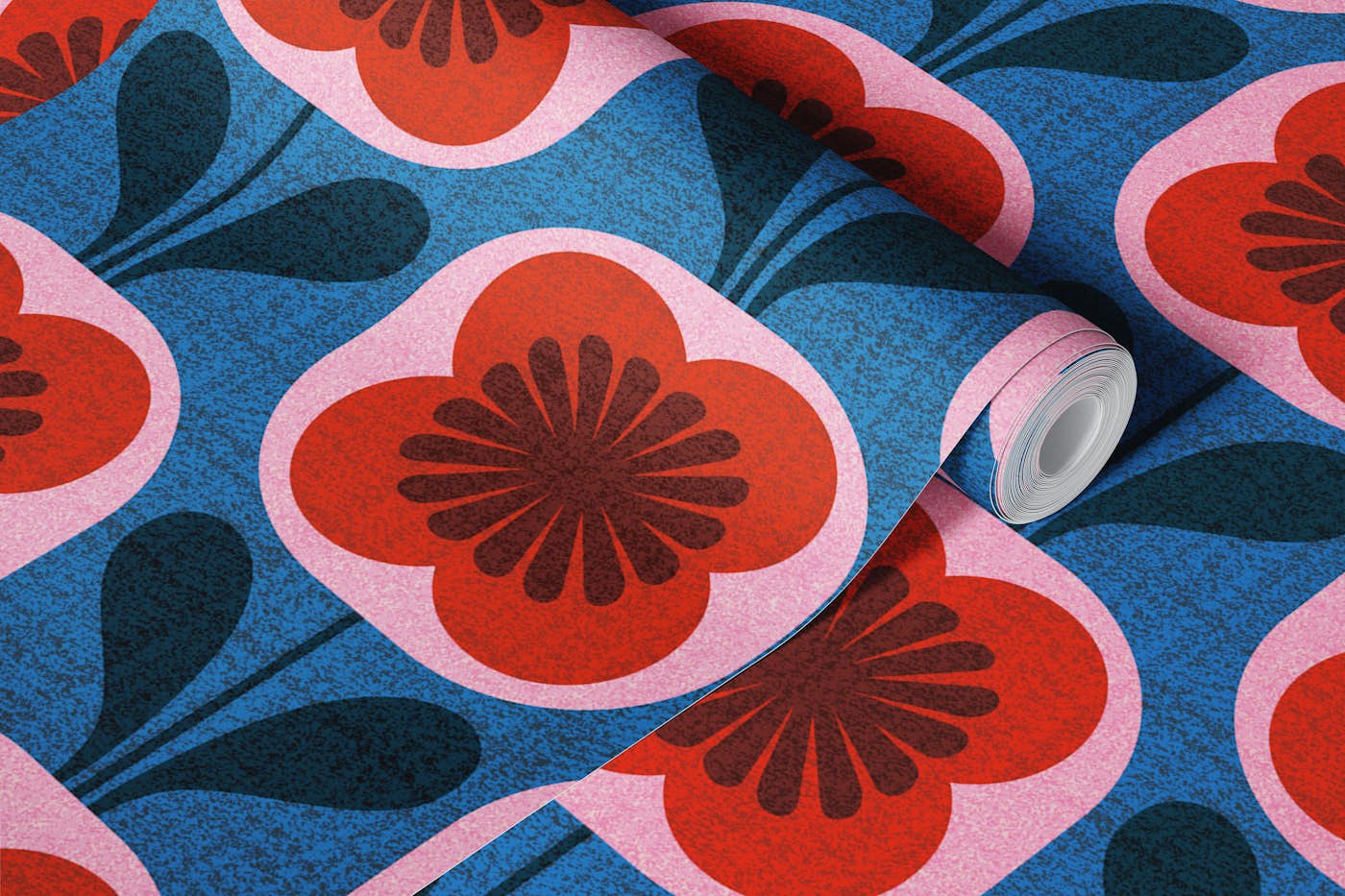 Boho Jewel Blooms-70s wallpaper roll