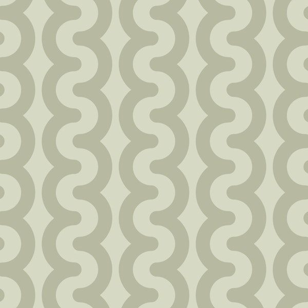 Bold wavy stripes sage