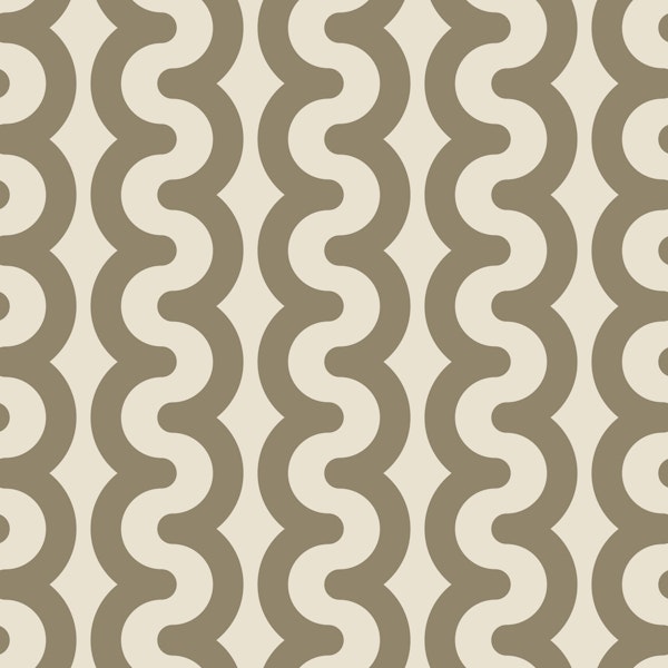 Bold wavy stripes dark cooper