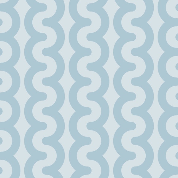 Bold wavy stripes light blue
