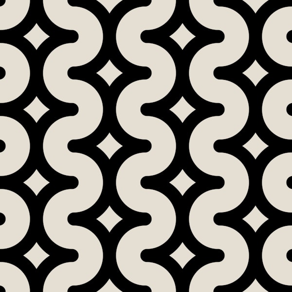 Wavy starry stripes black and white