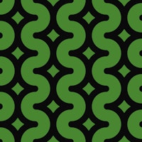 Wavy starry stripes dark green papiers peint