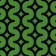 Wavy starry stripes dark green