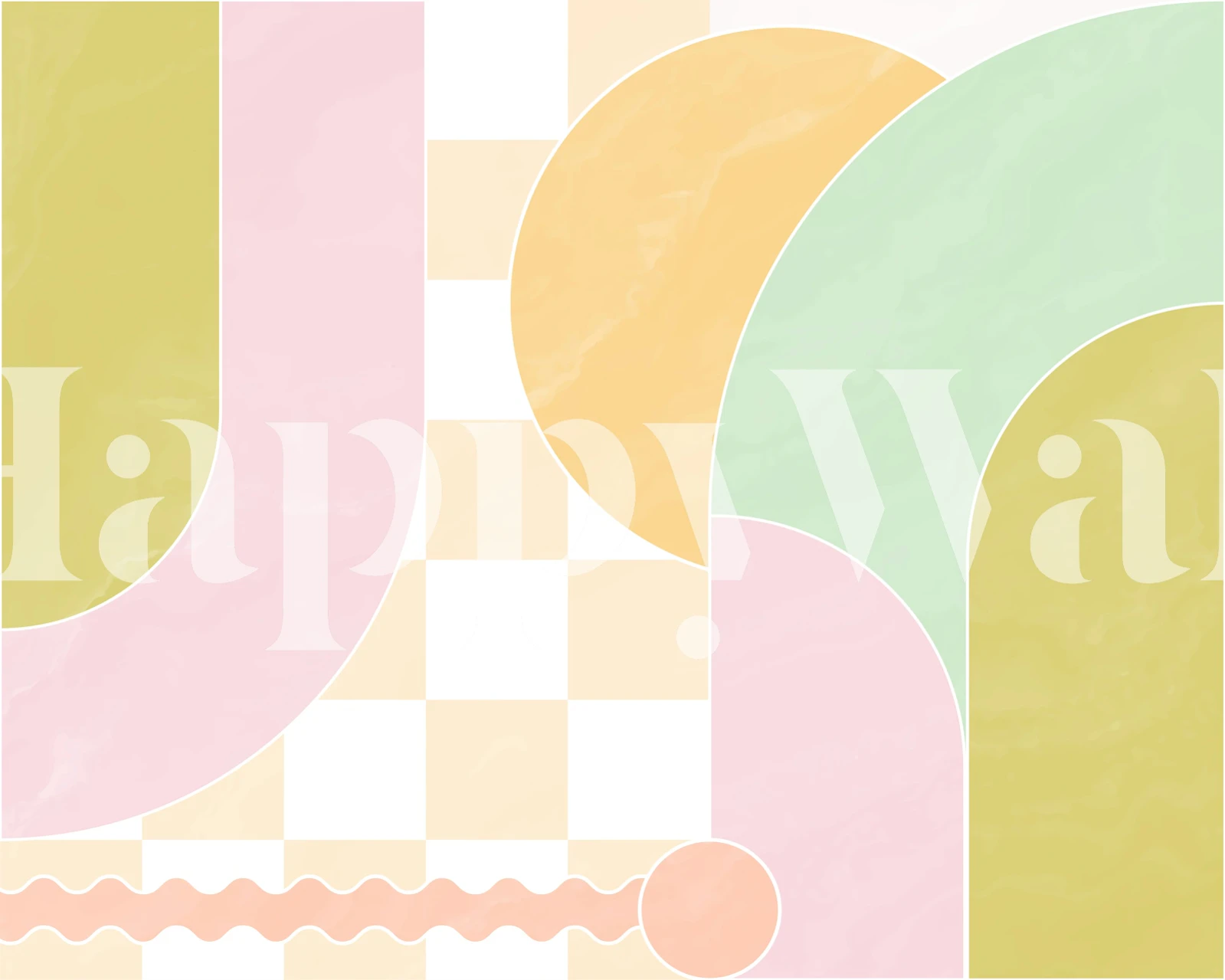 Tapeta Modern Pastel Expressions v místnosti