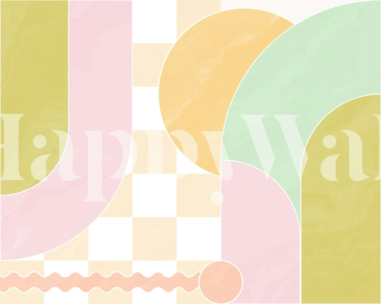 Modern Pastel Expressions tapet i et rom