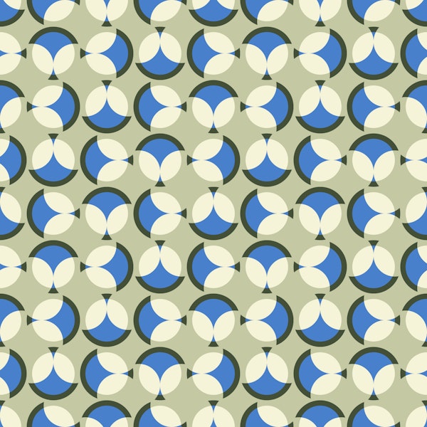 Vintage Blue and Olive