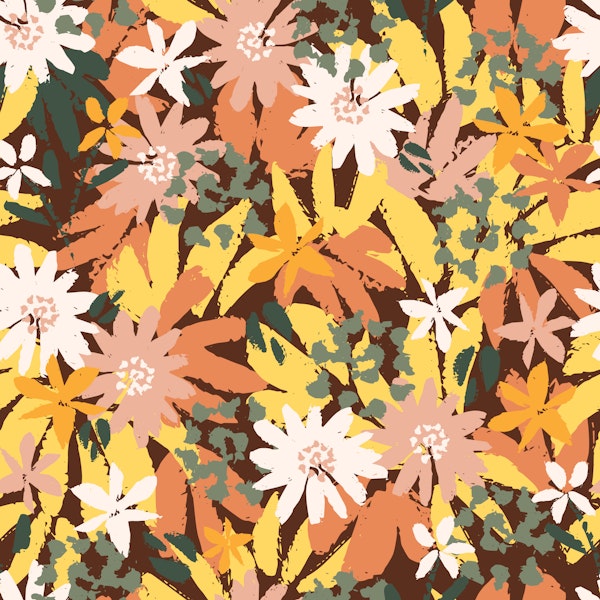 Earthy Floral Canvas