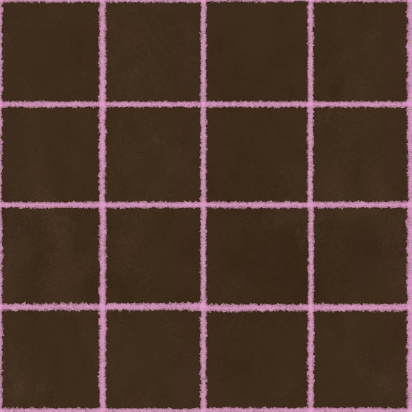Chocolate Pink Grid Squares