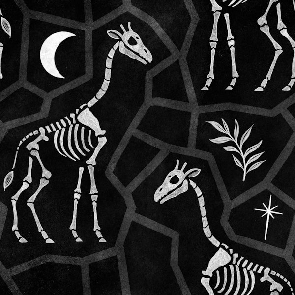 Giraffe Gothic Animal Print Skeleton Safari
