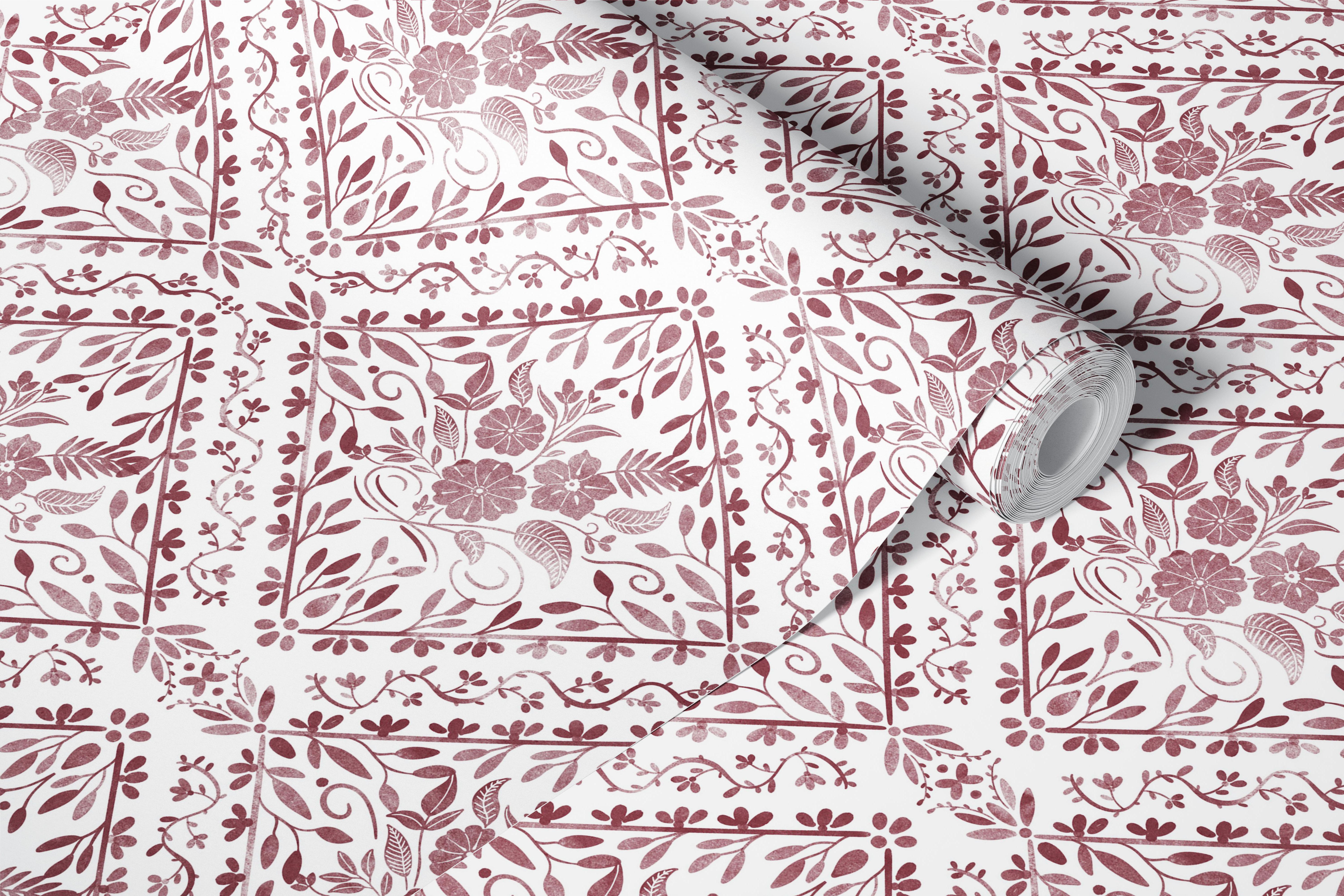 Antique Botanical Bliss tapetti huoneympäristössä