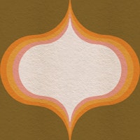 Retro Earth Tones Medallion on Ochre wallpaper