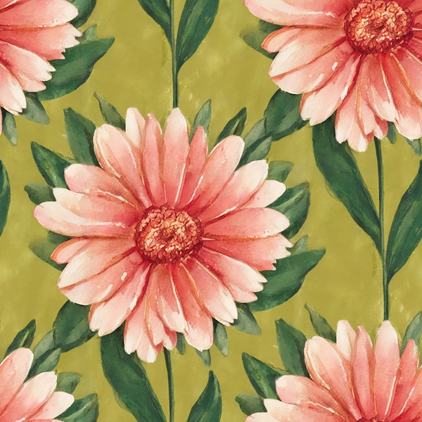 Pink and Green Flower Garden