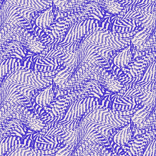 Vibrant Abstract Blue Waves Optic Illusion