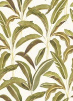 Large Lush Tropical Banana Leaf Palm White ταπετσαρία