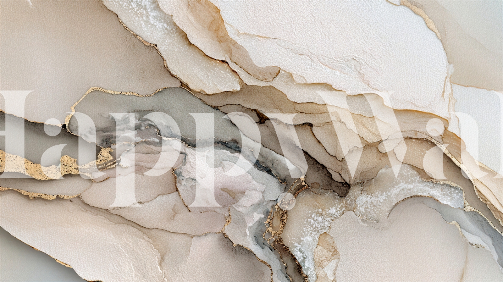Serene Marble Flow-Tapete in einem Raum