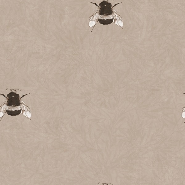 Buzzing Bumblebees on Mocca Brown Foliage