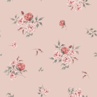 Softly Blooming Roses pink wallpaper