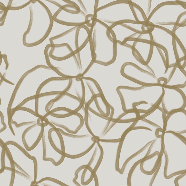 Abstract minimal gold flowers