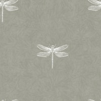 Serene Dragonfly Bliss - Sage Green tapet