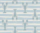 Nautical Lobster Stripe - Soft Grey Blue