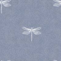 Serene Dragonfly Bliss - Dove Blue tapet