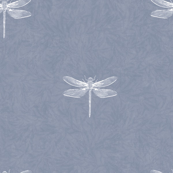Serene Dragonfly Bliss - Dove Blue
