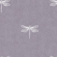 Serene Dragonfly Bliss - Lavender Grey tapet