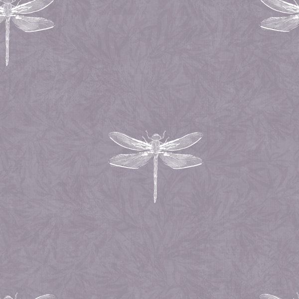 Serene Dragonfly Bliss - Lavender Grey