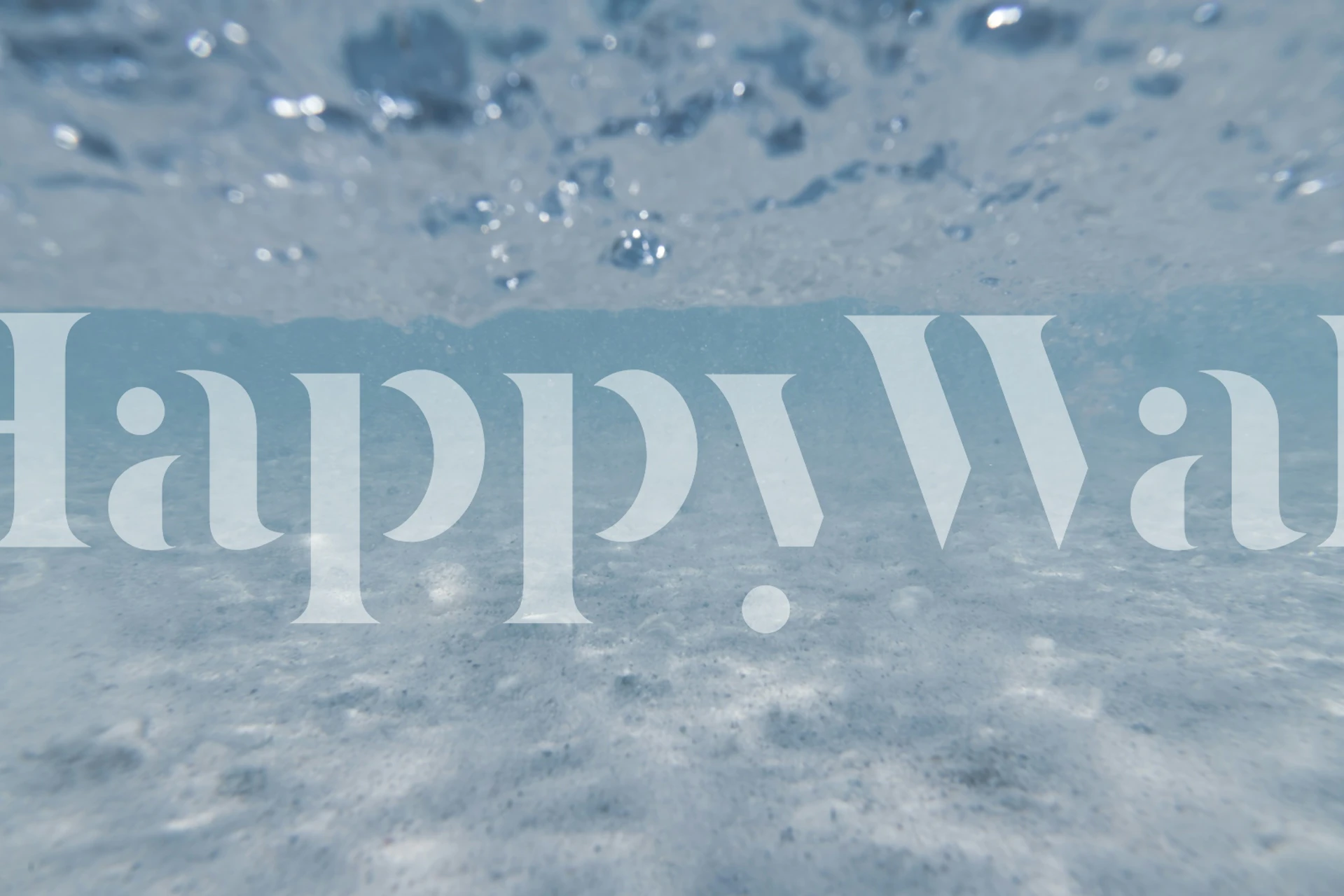 Underwater Ocean Sparkles wallpaper in a room