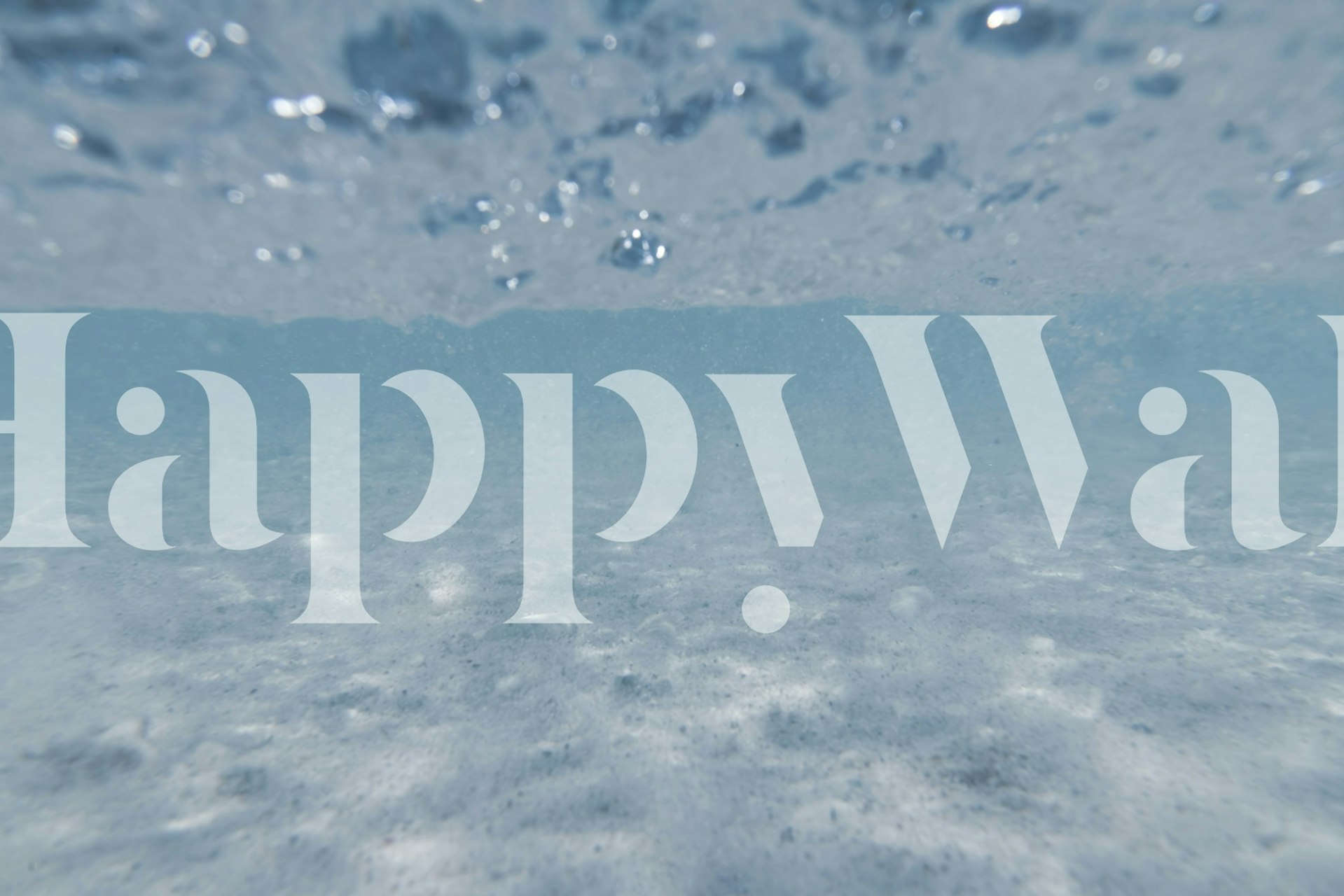 Underwater Ocean Sparkles wallpaper in a room