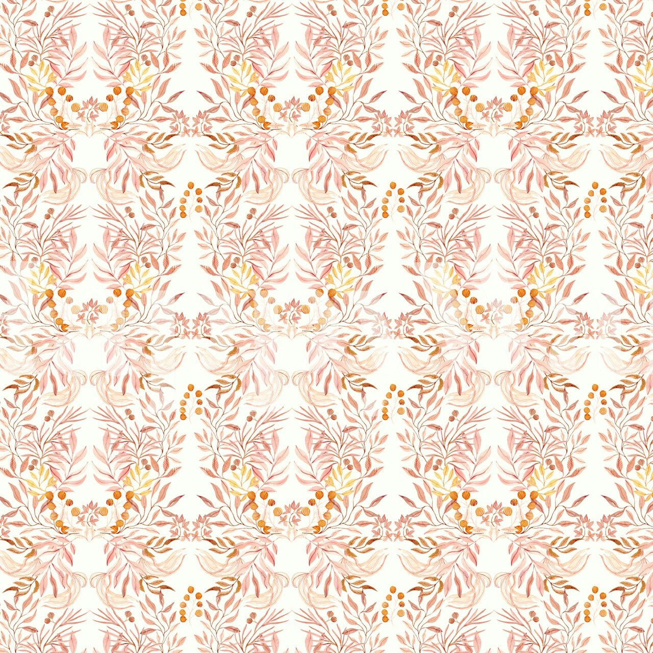 Blush Botanical Harmony tapetdesign i et rum