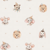 Party Animal Faces Delight wallpaper
