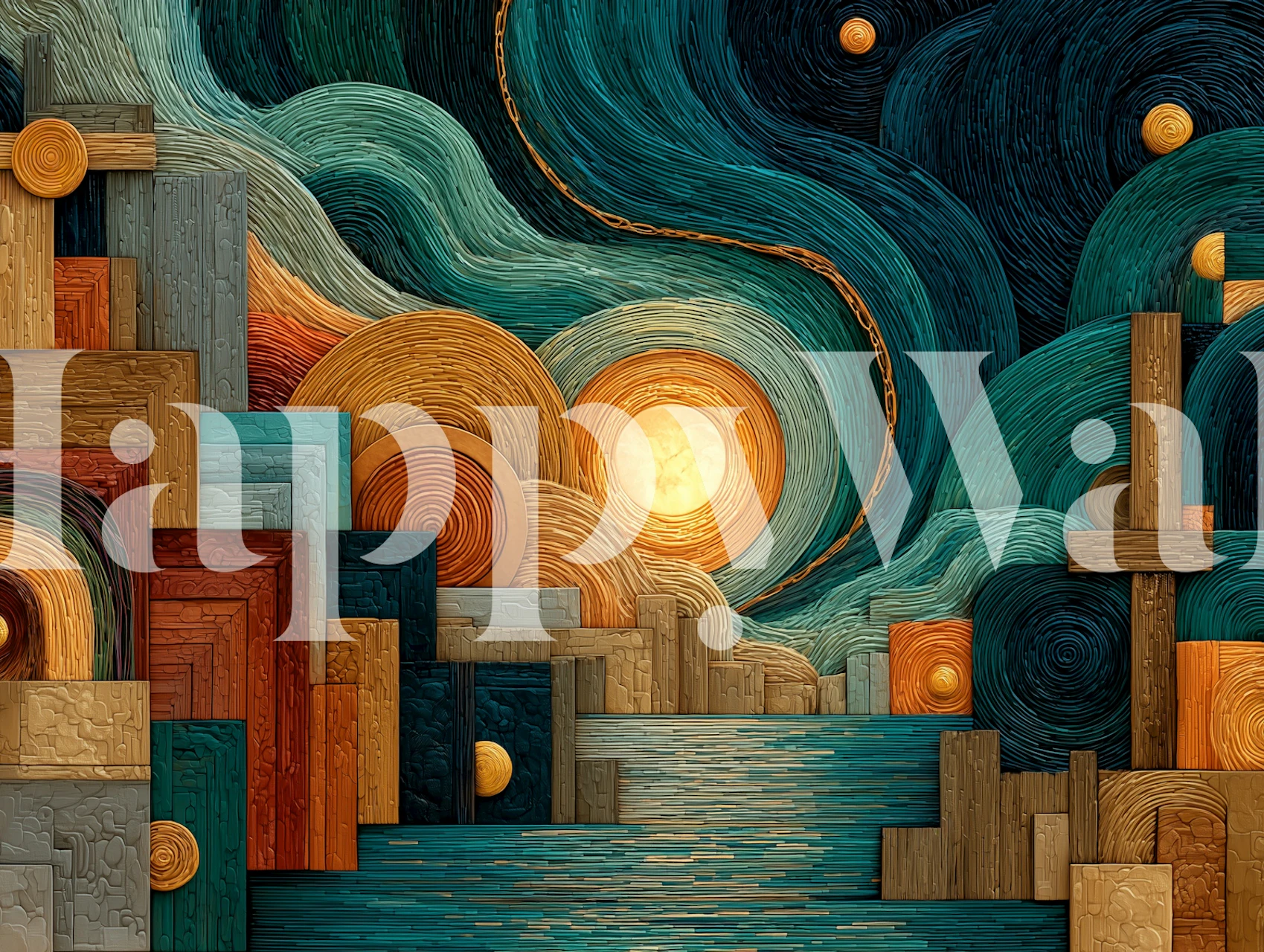 Jordnære nuancer tekstur tapet i et rum