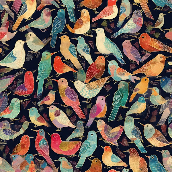 Vibrant Birdscape