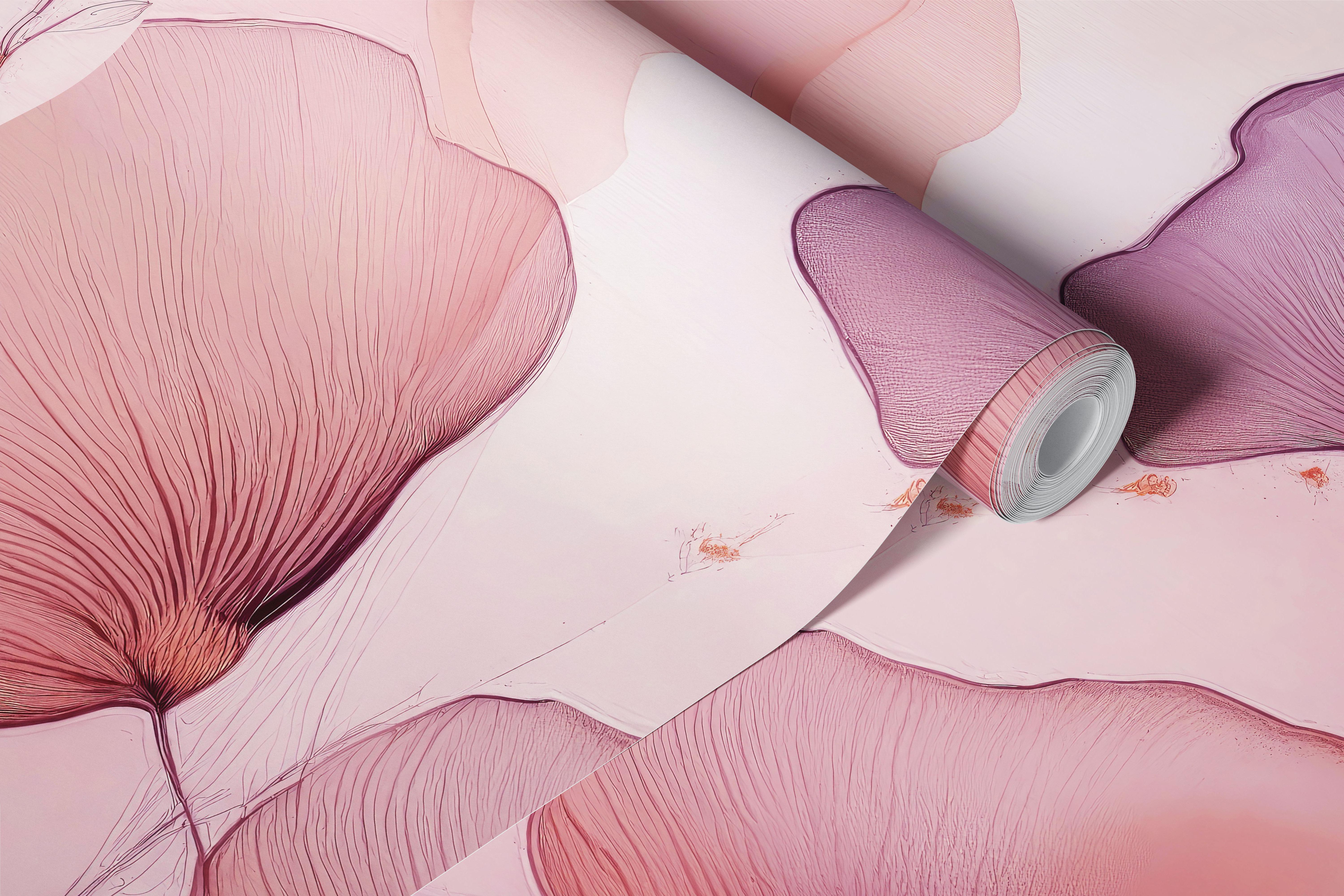 Tapeta Gentle Petal Whispers u sobi