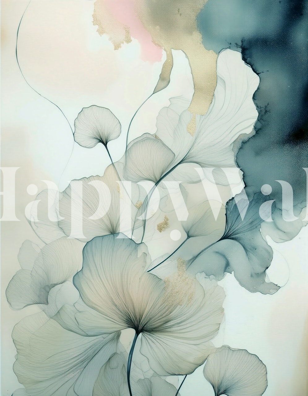 Whispers of Serenity tapeta kwiatowa w pokoju