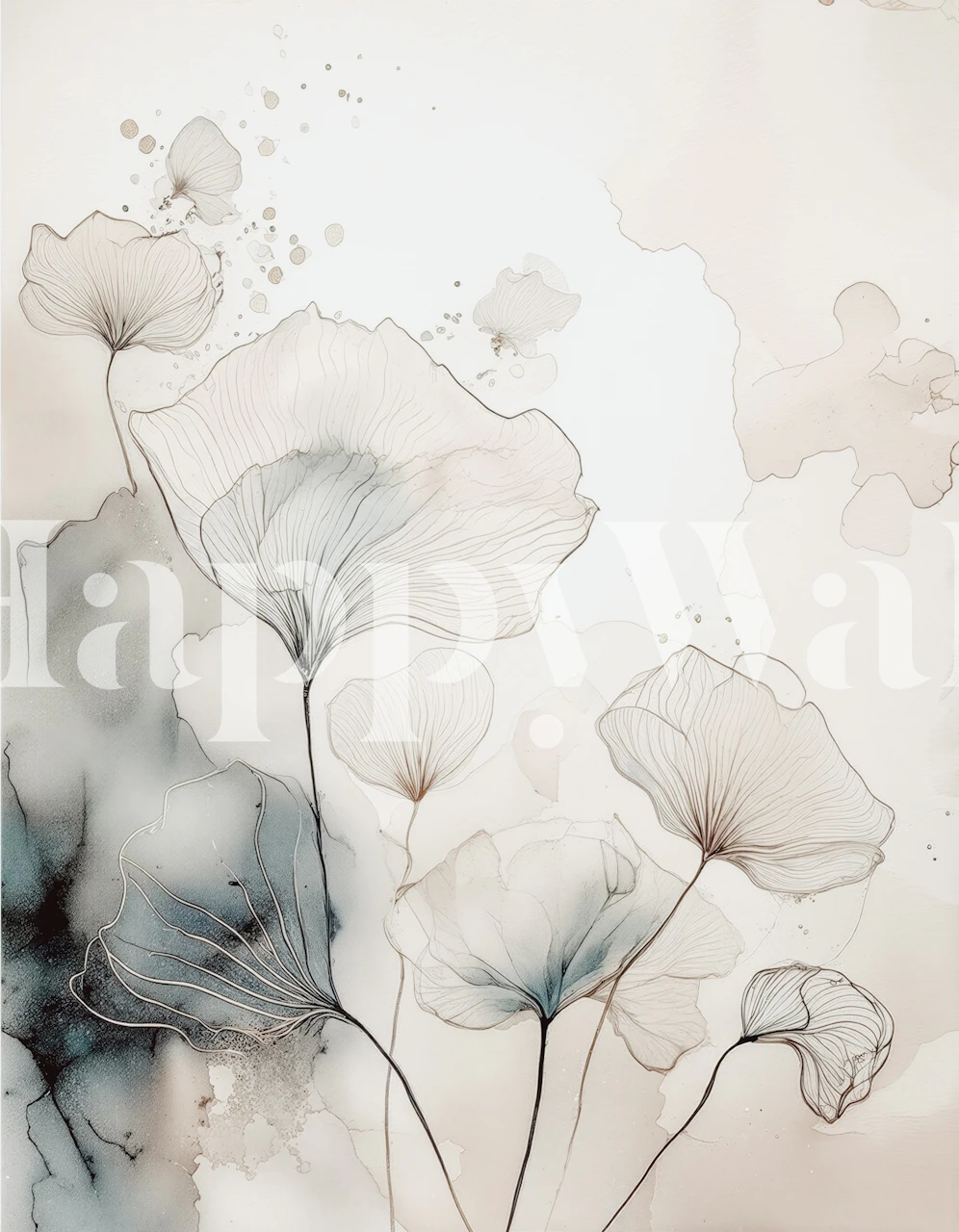 Delicate floral design with soft pastel colors in artistic style wallpaper