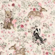 Pink Forest Animals - cream big