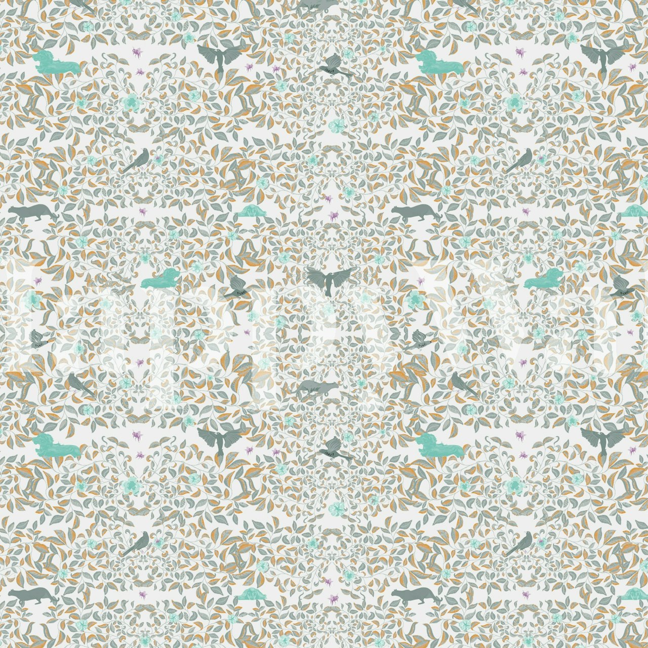 Matilda and the Cats Pastel ταπετσαρία σε ένα δωμάτιο