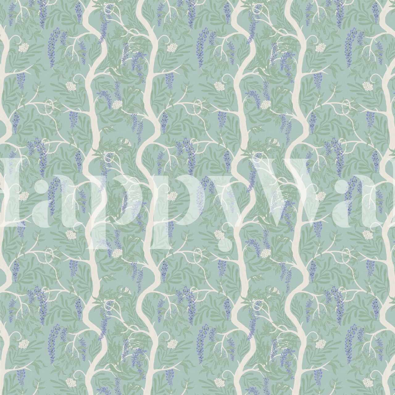 Pastel Wisteria wallpaper displayed in a room
